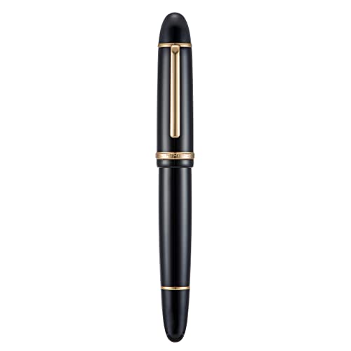 Jinhao X159 Füllfederhalter, extra feine Feder, schwarz mit goldenem Clip, Acryl, großer Schreibstift von erofa