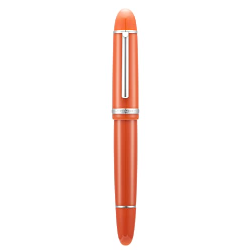 erofa X159 Feine Feder Füllfederhalter Orange mit Silber Clip Acryl Große Größe Schreibstift Orange Silber Trim von erofa