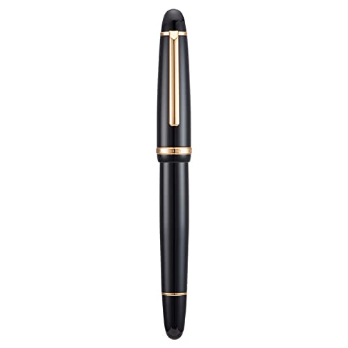 Jinhao X850 Füllfederhalter, mittlere Spitze, schwarz mit goldenem Clip, Metall-Schreibstift Jinhao X850 Füllfederhalter, mittlere Spitze, schwarz mit goldenem Clip, Metall-Schreibstift von erofa