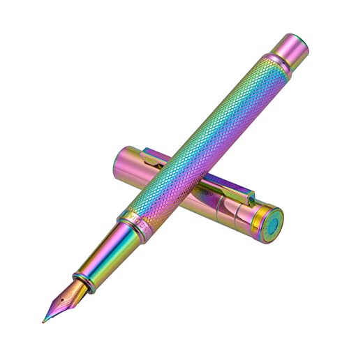 erofa Rainbow Forest Füllfederhalter, extra feine Spitze, klassisches Design mit Konverter und Metallbox, Set von Hongdian erofa Rainbow Forest Füllfederhalter, extra feine Spitze, klassisches Design mit Konverter und Metallbox, Set von Hongdian von erofa