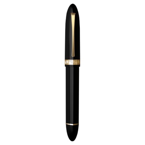 erofa Majohn V60 Dreikantkolben Füllfederhalter EF Feder Schwarz Golden Harz Schreiben Büro Stift mit Geschenkbox erofa Majohn V60 Dreikantkolben Füllfederhalter EF Feder Schwarz Golden Harz Schreiben Büro Stift mit Geschenkbox von erofa
