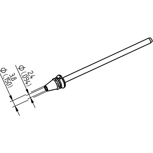 ERSA Entlötspitze 0742ED2438H für X-Tool Vario Durchmesser innen 2,4 mm außen 3,8 mm Hochverzinnt von ersa