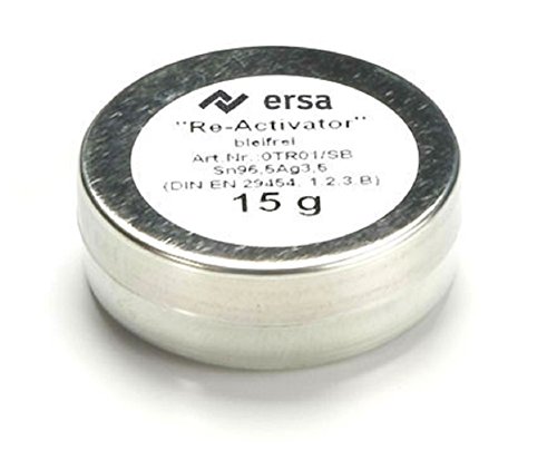 ERSA Lötspitzen-Reaktivator bleifrei 15g Dose beseitigt schonend auch starke Oxidschichten bei minimaler Rauchentwicklung ERSA Lötspitzen-Reaktivator bleifrei 15g Dose beseitigt schonend auch starke Oxidschichten bei minimaler Rauchentwicklung von ersa