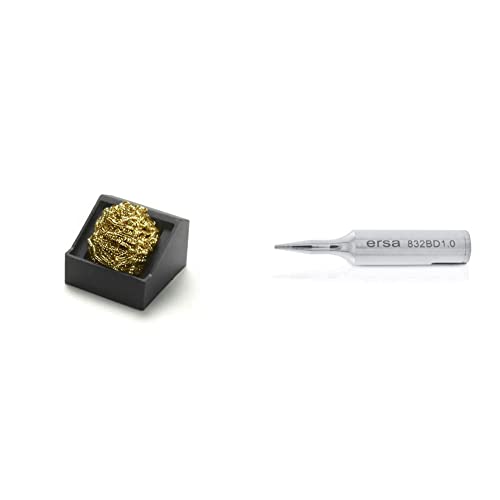 ERSA Trockenreiniger aus Metallwolle mit Aufnahme für Lötstation RDS80 ANALOG 60 & ERSA Ablageständer 0A39 – 0A48 & Ersadur Dauerlötpsitze, gerade, bleistiftspitz, 1,0 mm, 0832BD ERSA Trockenreiniger aus Metallwolle mit Aufnahme für Lötstation RDS80 ANALOG 60 & ERSA Ablageständer 0A39 – 0A48 & Ersadur Dauerlötpsitze, gerade, bleistiftspitz, 1,0 mm, 0832BD von ersa