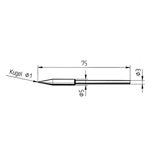 ERSA Dauerlötspitze gerade verstärkt meißelförmig 3,2 mm 0212GD von ersa