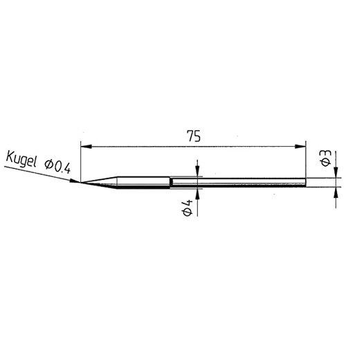 Spitze-Schweißen Form Bleistift Ersa 212 Bd LF Größe 0.4 mm Inhalt 1 Stück. von ersa