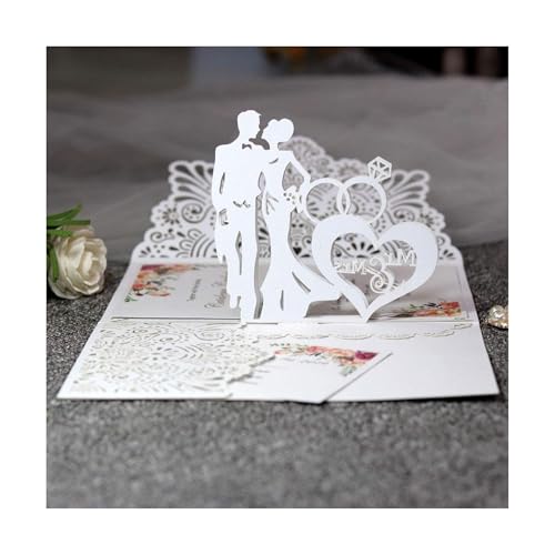 50pcs Laser Cut Hochzeitseinladung, Tagesgeschenk -Jubiläumskarte, 3D -Pop -up -Hochzeitseinladungskarten für Hochzeitsfeier -Jubiläum 50pcs Laser Cut Hochzeitseinladung, Tagesgeschenk -Jubiläumskarte, 3D -Pop -up -Hochzeitseinladungskarten für Hochzeitsfeier -Jubiläum von esmen