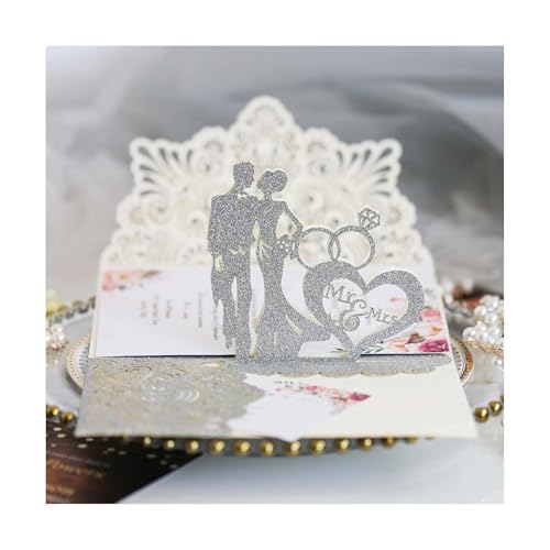 50pcs Laser Cut Hochzeitseinladung, Tagesgeschenk -Jubiläumskarte, 3D -Pop -up -Hochzeitseinladungskarten für Hochzeitsfeier -Jubiläum 50pcs Laser Cut Hochzeitseinladung, Tagesgeschenk -Jubiläumskarte, 3D -Pop -up -Hochzeitseinladungskarten für Hochzeitsfeier -Jubiläum von esmen