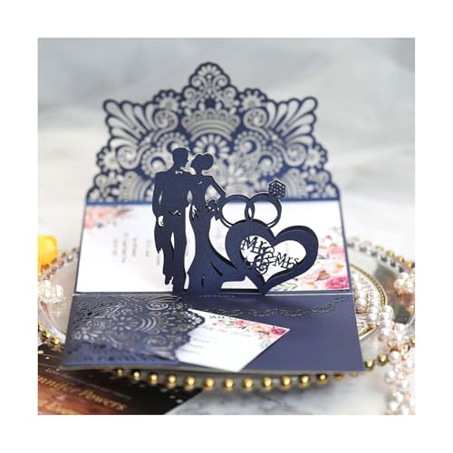50pcs Laser Cut Hochzeitseinladung, Tagesgeschenk -Jubiläumskarte, 3D -Pop -up -Hochzeitseinladungskarten für Hochzeitsfeier -Jubiläum 50pcs Laser Cut Hochzeitseinladung, Tagesgeschenk -Jubiläumskarte, 3D -Pop -up -Hochzeitseinladungskarten für Hochzeitsfeier -Jubiläum von esmen