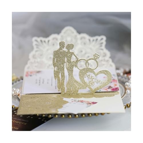 50pcs Laser Cut Hochzeitseinladung, Tagesgeschenk -Jubiläumskarte, 3D -Pop -up -Hochzeitseinladungskarten für Hochzeitsfeier -Jubiläum 50pcs Laser Cut Hochzeitseinladung, Tagesgeschenk -Jubiläumskarte, 3D -Pop -up -Hochzeitseinladungskarten für Hochzeitsfeier -Jubiläum von esmen