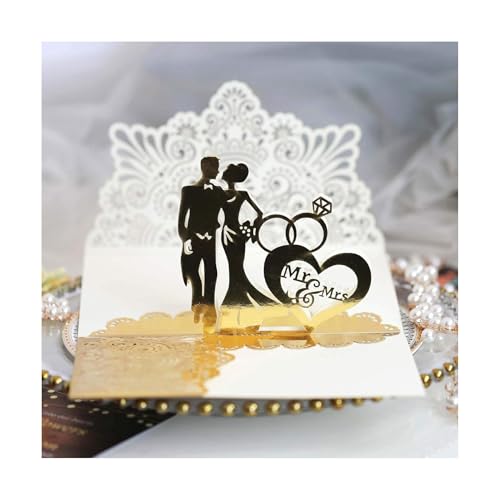 50pcs Laser Cut Hochzeitseinladung, Tagesgeschenk -Jubiläumskarte, 3D -Pop -up -Hochzeitseinladungskarten für Hochzeitsfeier -Jubiläum 50pcs Laser Cut Hochzeitseinladung, Tagesgeschenk -Jubiläumskarte, 3D -Pop -up -Hochzeitseinladungskarten für Hochzeitsfeier -Jubiläum von esmen