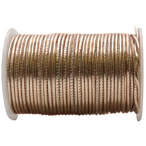 Esnado Weiche Lederschnur Gesäumt 2,5 mm. Farbe: Rose Gold – 5 Meter – für Lederschmuck - Farbe/Länge: wählbar Esnado Weiche Lederschnur Gesäumt 2,5 mm. Farbe: Rose Gold – 5 Meter – für Lederschmuck - Farbe/Länge: wählbar von esnado