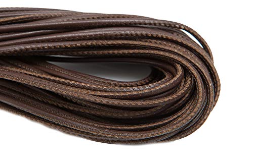 Esnado Weiche Lederschnur Gesäumt 2,5 mm. Farbe: Schokobraun – 2 Meter – für Lederschmuck - Farbe/Länge: wählbar Esnado Weiche Lederschnur Gesäumt 2,5 mm. Farbe: Schokobraun – 2 Meter – für Lederschmuck - Farbe/Länge: wählbar von esnado
