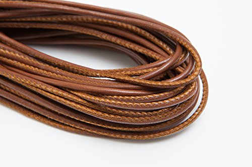 Esnado Weiche Lederschnur Gesäumt 2,5 mm. Farbe: Hellbraun 5 Meter – für Lederschmuck - Farbe/Länge: wählbar Esnado Weiche Lederschnur Gesäumt 2,5 mm. Farbe: Hellbraun 5 Meter – für Lederschmuck - Farbe/Länge: wählbar von esnado
