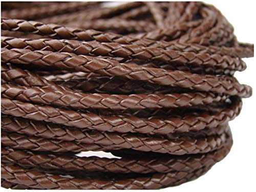 Lederschnur Rund geflochten 3 mm. Braun 10 m - Länge: wählbar Lederschnur Rund geflochten 3 mm. Braun 10 m - Länge: wählbar von esnado