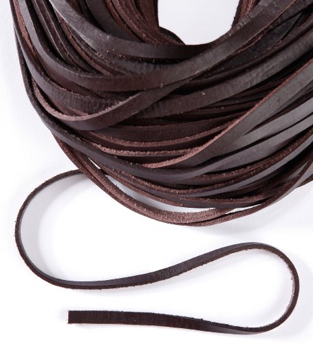 Lederband, Lederriemen 5 m. Breite 9-10 mm. Dicke 2,5 mm. Braun Lederband, Lederriemen 5 m. Breite 9-10 mm. Dicke 2,5 mm. Braun von esnado