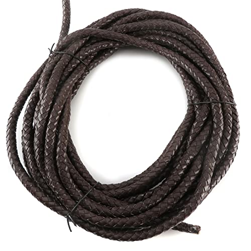 esnado Lederband-Bolaband rund geflochten | 10 mm | Farbe: Braun | Länge: 5 Meter | ECHTES Leder - pflanzlich gegerbt | zum Basteln | Herstellung von Armbändern, Schmuck esnado Lederband-Bolaband rund geflochten | 10 mm | Farbe: Braun | Länge: 5 Meter | ECHTES Leder - pflanzlich gegerbt | zum Basteln | Herstellung von Armbändern, Schmuck von esnado