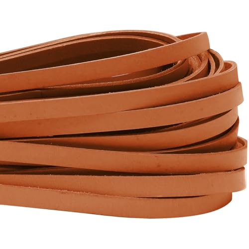esnado Lederband Flach. 1 cm x 2,5 mm. Hellbraun 3 m. - Länge/Farbe: wählbar esnado Lederband Flach. 1 cm x 2,5 mm. Hellbraun 3 m. - Länge/Farbe: wählbar von esnado