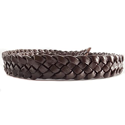 Lederband Geflochten Flach 12 mm. Braun 3 m - Länge: wählbar Lederband Geflochten Flach 12 mm. Braun 3 m - Länge: wählbar von esnado