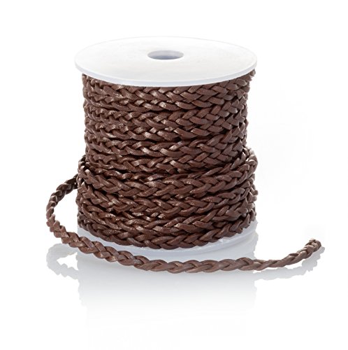 esnado Lederband flach geflochten | Breite ca. 5 mm – Braun | Länge: 1 m - vegetabil gegerbt – für Dein kreatives Projekt esnado Lederband flach geflochten | Breite ca. 5 mm – Braun | Länge: 1 m - vegetabil gegerbt – für Dein kreatives Projekt von esnado