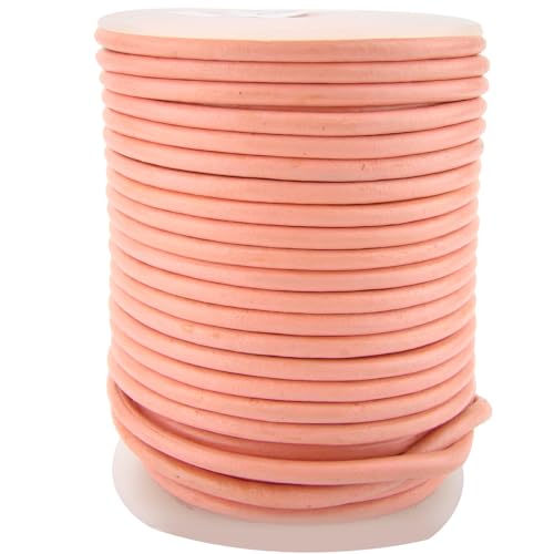 esnado Lederschnur Rund 4 mm | Farbe: Koralle | Länge: 3 m - vegetabil gegerbt - zum Basteln esnado Lederschnur Rund 4 mm | Farbe: Koralle | Länge: 3 m - vegetabil gegerbt - zum Basteln von esnado
