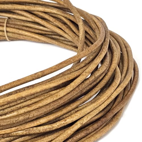 esnado Lederschnur Rund 5 mm. Naturbraun | Länge: 2 Meter – Zum Basteln und für Ihr kreatives Projekt esnado Lederschnur Rund 5 mm. Naturbraun | Länge: 2 Meter – Zum Basteln und für Ihr kreatives Projekt von esnado
