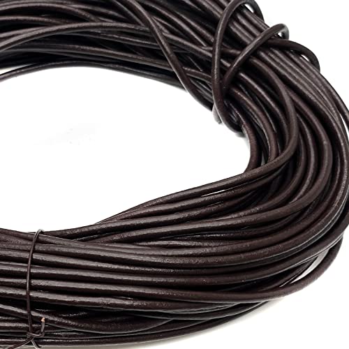esnado robuste Lederschnur Rund | Durchmesser: 6 mm | Farbe: Braun | Länge: 2 Meter - perfekt für das kreative Lederhandwerk esnado robuste Lederschnur Rund | Durchmesser: 6 mm | Farbe: Braun | Länge: 2 Meter - perfekt für das kreative Lederhandwerk von esnado