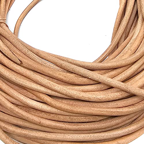 Lederschnur Rund 6 mm. Natur 3 m - Länge/Farbe: wählbar Lederschnur Rund 6 mm. Natur 3 m - Länge/Farbe: wählbar von esnado