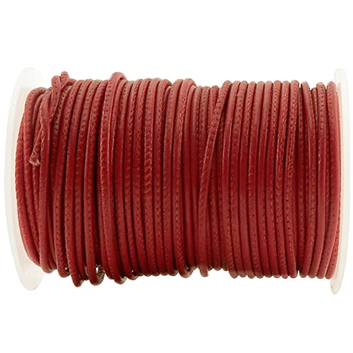 Esnado Weiche Lederschnur Gesäumt 2,5 mm. Farbe: Rot - 3 Meter – für Lederschmuck - Farbe/Länge: wählbar Esnado Weiche Lederschnur Gesäumt 2,5 mm. Farbe: Rot - 3 Meter – für Lederschmuck - Farbe/Länge: wählbar von esnado