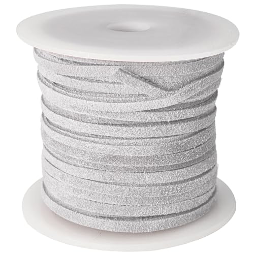 esnado Wildlederband, Lederband flach | Breite: 3 mm | Dicke: 1,5 mm | Länge: 10 Meter | Farbe: Hellgrau | ECHTES Leder - pflanzlich gegerbt | zum Basteln und zur Schmuckherstellung esnado Wildlederband, Lederband flach | Breite: 3 mm | Dicke: 1,5 mm | Länge: 10 Meter | Farbe: Hellgrau | ECHTES Leder - pflanzlich gegerbt | zum Basteln und zur Schmuckherstellung von esnado