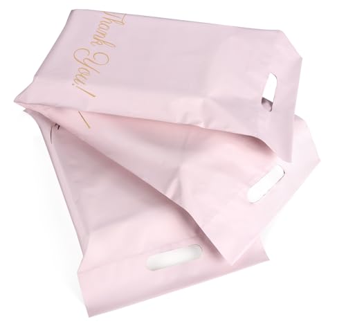 60 Tragbare Poly-Kunststoffbeutel Rosa Champagner,25x35cm Versandbeutel Plastik Versandtaschen mit Golden "Thank You",Versandtüten Blickdicht & Reißfest,Versandumschläge mit Selbstklebendem Streifen 60 Tragbare Poly-Kunststoffbeutel Rosa Champagner,25x35cm Versandbeutel Plastik Versandtaschen mit Golden "Thank You",Versandtüten Blickdicht & Reißfest,Versandumschläge mit Selbstklebendem Streifen von estcoo