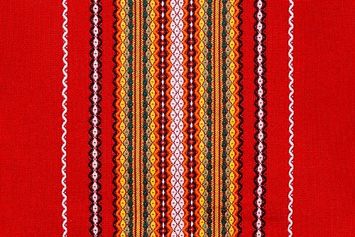 etara Wein&Feinkost- Tischdecke, Tischläufer mit Ethnomotive, fleckenabweisend und pflegeleicht (rot, 40cm x 150cm) von etara Wein&Feinkost