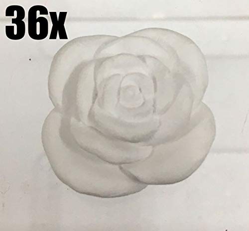 36 PEZZI Gessetto Fiore rosa BIANCA applicazione bomboniera von etm
