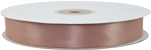 ETM Satinband, Doppelsatin, 25 mm breit, auf einer Spule, Länge 50 Meter altrosa von etm