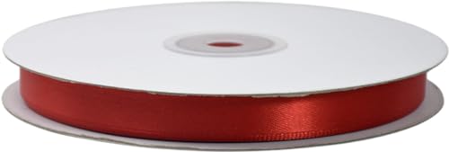 Geschenkband aus Doppelsatin, 15 mm, Rolle mit 50 m, Satinband rot von etm