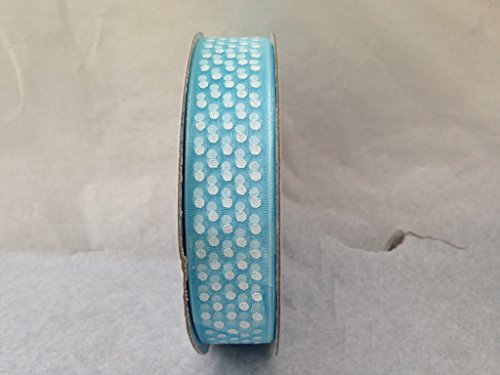 Rolle Geschenkband aus Organza, mit Punkten, 10 mm, Rolle mit 50 Metern Himmelblau Rolle Geschenkband aus Organza, mit Punkten, 10 mm, Rolle mit 50 Metern Himmelblau von etm