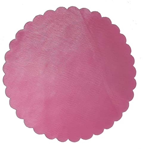 Set mit 50 Stück Tüll aus Tüll, runde Blumen, Durchmesser 24 cm, Bonboniere Farbe Rosa von etm