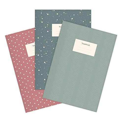 etmamu 158 3er-Set Notizhefte A5 | Dots & Chevrons, 32 Blatt liniert etmamu 158 3er-Set Notizhefte A5 | Dots & Chevrons, 32 Blatt liniert von etmamu