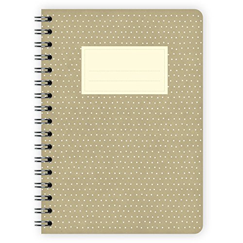 etmamu 614 Notizblock Pünktchen Beige A6, 60 Blatt kariert von etmamu