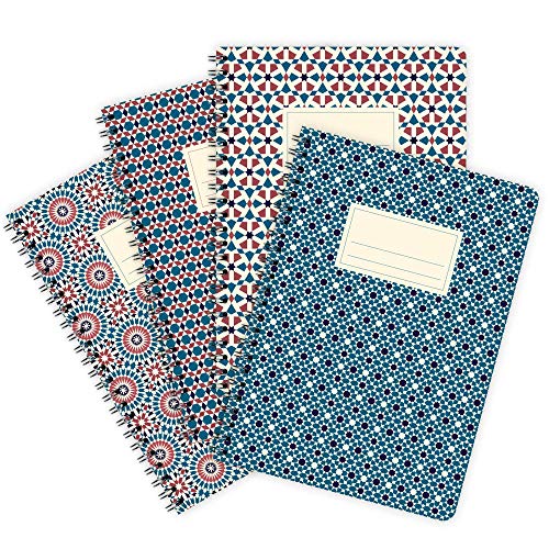 etmamu 691 4er-Pack Notizblöcke Muster Marokko Nr. 2 A5, 60 Blatt liniert etmamu 691 4er-Pack Notizblöcke Muster Marokko Nr. 2 A5, 60 Blatt liniert von etmamu