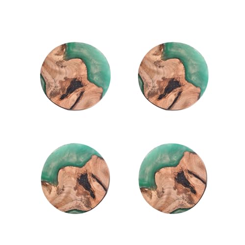 Holzuntersetzer 4er-Set mit Epoxidharz – runde moderne Getränkeuntersetzer für Tische, einzigartiges zufälliges Holzmuster, Heimdekoration Holzuntersetzer 4er-Set mit Epoxidharz – runde moderne Getränkeuntersetzer für Tische, einzigartiges zufälliges Holzmuster, Heimdekoration von etspolt