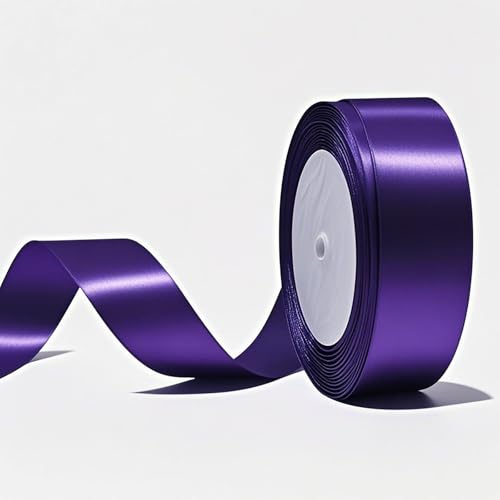22,7 m breites violettes Satinband, Geschenkband zum Verpacken von Geschenken, dekorative Urlaubsschleife, Polyester-Seide für Hochzeitssträuße, Dekoration, DIY-Schleifen und Blumenarrangements 22,7 m breites violettes Satinband, Geschenkband zum Verpacken von Geschenken, dekorative Urlaubsschleife, Polyester-Seide für Hochzeitssträuße, Dekoration, DIY-Schleifen und Blumenarrangements von eturnloger