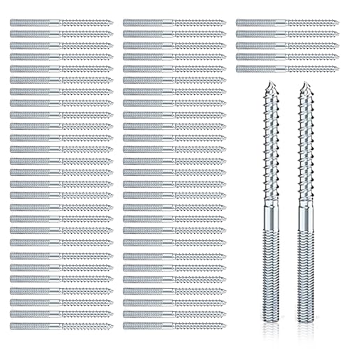 60 Stück Stockschrauben M6 x 80 mm: Torx Stockschrauben TX15, Schraubstifte aus verzinktem Stahl, Doppelgewindeschrauben für Rohrschellen, Möbelmontage, Holzgelenke und Möbelbeine 60 Stück Stockschrauben M6 x 80 mm: Torx Stockschrauben TX15, Schraubstifte aus verzinktem Stahl, Doppelgewindeschrauben für Rohrschellen, Möbelmontage, Holzgelenke und Möbelbeine von eupdd