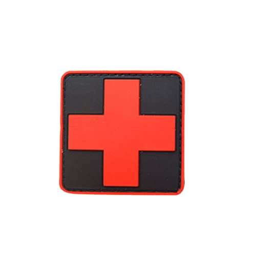 Medic Red Cross Armband Tactical PVC 3D Cross Patch Gummi -Armband -Armband -Badge Weiß Red 1PC Rote Kreuzabzeichenkunstunterstützung von eurNhrN