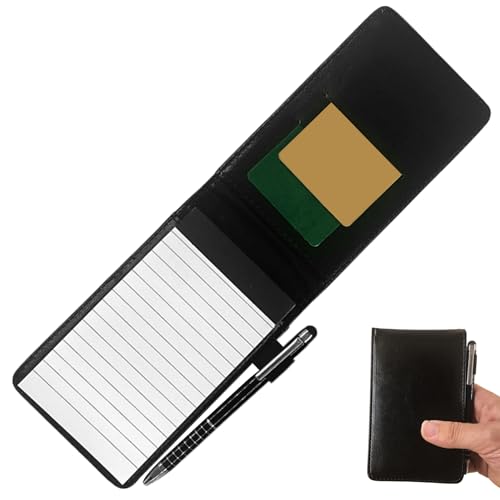 Pocket Notepad, 5.4x3.4 Taschen Notebook mit Stift und 50 gesäumte Blätter, nachfüllbare Memo -Pad, tragbare kleine Notizblocketten für Büro, Schule, Zuhause, Reisepocket -Notizblock von eurNhrN