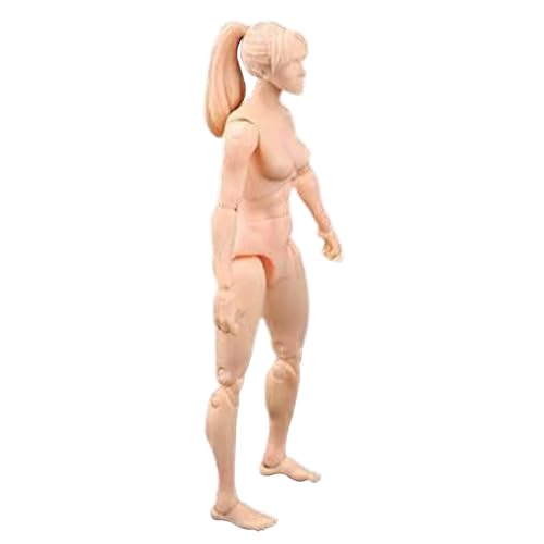 eurNhrN Aktionsfigur Körper, 4,1 Zoll PVC Blind -Action -Figur, DIY Poable Figur, Malerei Zeichnung, Hautfarbe/weibliche Spiele Vorräte von eurNhrN