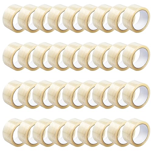 eurofolin Paket-Klebeband transparent leise 36 Rollen, 50mm x 66m, Klebeband leise abrollend, Extra starkes Packband, Universalklebeband transparent leise, Kleberolle für Umzugs-Karton von eurofolin