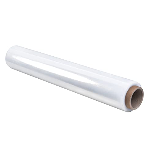 eurofolin Stretchfolie transparent 1 Rolle 17 my 2,1 kg 500 mm breit | Verpackungsfolie auf Rolle | Folie für Möbel | Umzugsfolie Handstretchfolie Palettenfolie | Folie für Umzug von eurofolin