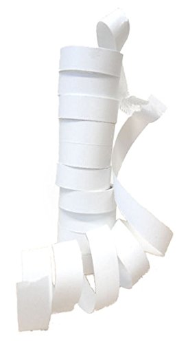 1 Stange Luftschlangen, nicht farbecht, Uni-Farben (weiß) von europ. Ware - Verkauf durch LOLLIPOP®