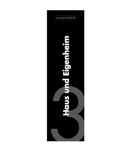 Rückenschild 'Haus und Eigenheim' für DIN A4 Ordner, beschriftetes Einsteckschild im Format 53 x 186 mm, passend für 8 cm Ordner mit Einstecktaschen von europrotokoll